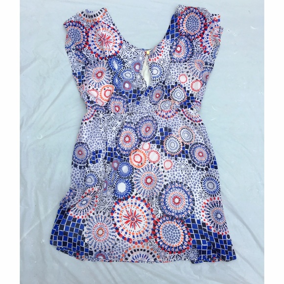 ❌❌SOLD❌❌Outback Red from The Limited print dress - Picture 4 of 4