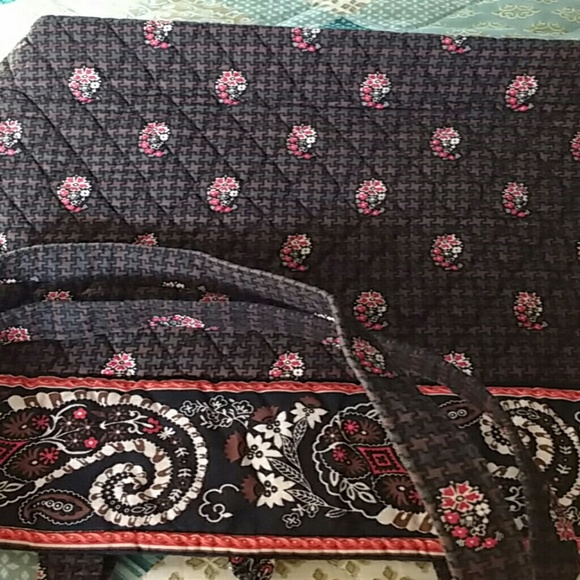 Like new tote in Houndstooth Brown - Picture 3 of 4