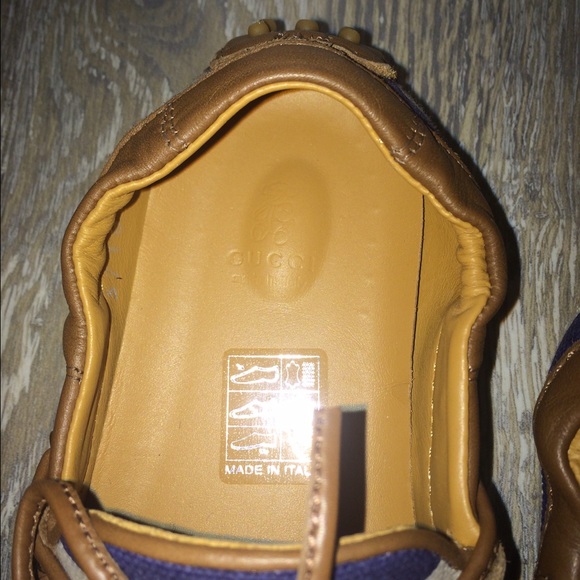 Toddler gucci loafers blue & white size 24 us 8 - Picture 4 of 4