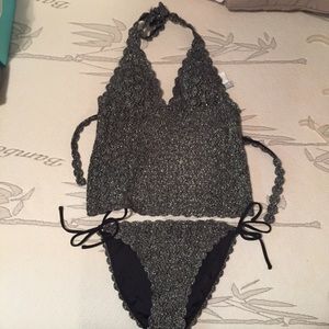 BECCA crocheted two piece swimsuit