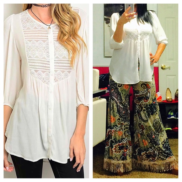 Ivory boho top