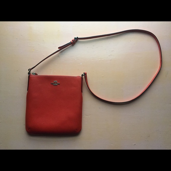 Coach orange crossbody bag