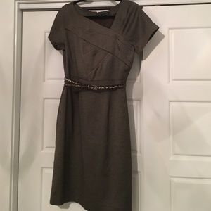Classic brown tweed dress