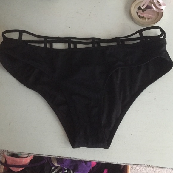 Black bikini bottom