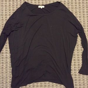 Black long sleeve Piko top