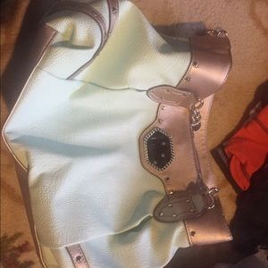 Turquoise handbag