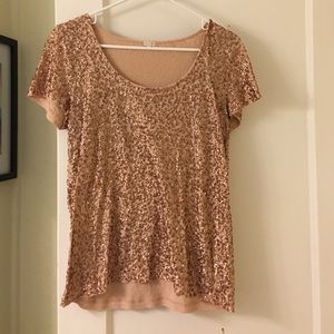 Blush sequin jcrew shirt