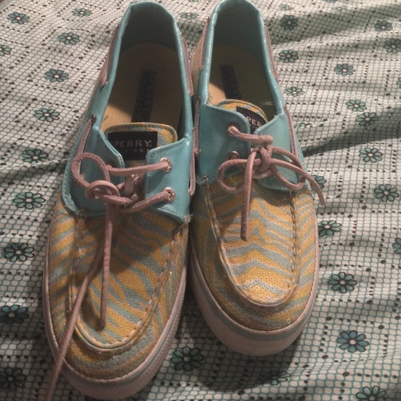 sparkly sperry top siders