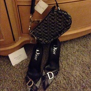 Christian Dior purse and stilettos