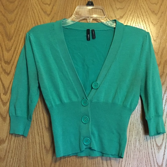 Green cardigan