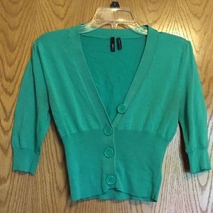 Green cardigan