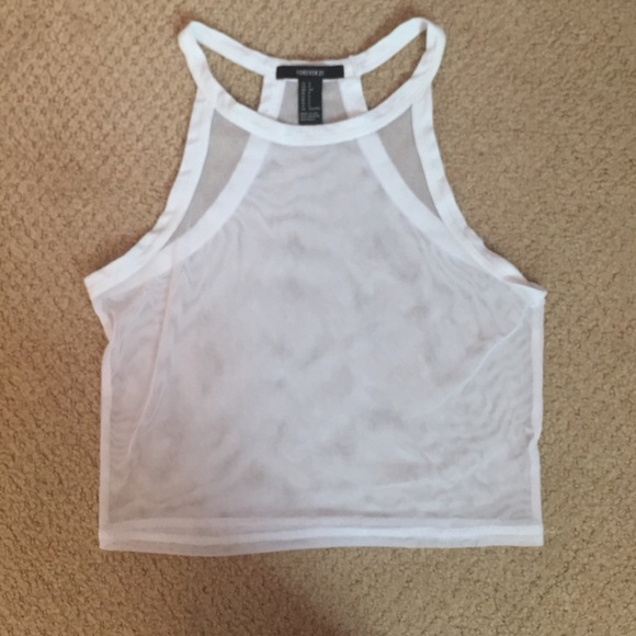White Mesh Top