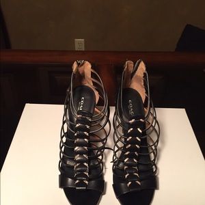 Authentic Coach Caged High Heel Sandals.