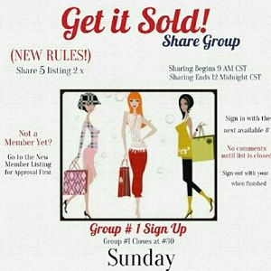 7/17 Sunday GET IT SOLD SHARE GROUP SIGN UP