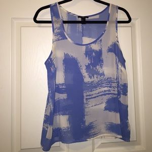 sheer brushstroke design tank