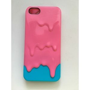 blue and pink 'drip' case iPhone 5/5S