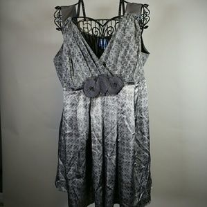 Grey and silver dressy top