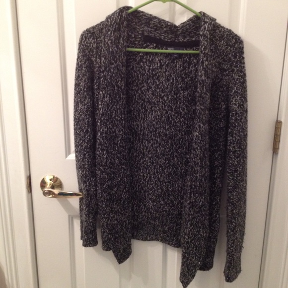 Heathered black oversized cardigan