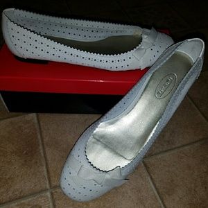 Talbots white ballerina flats
