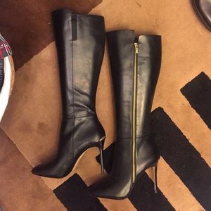 Michael Kors Black Stiletto Zip Up Boots