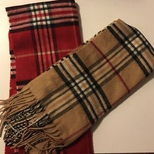 Set of Plaid Cashmink Scarves