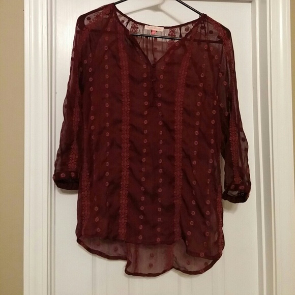 Burgundy blouse