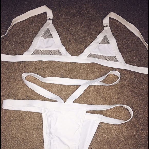 White Mesh Bikini - Picture 2 of 2
