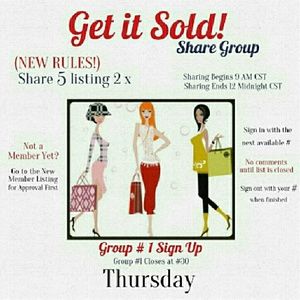 🚫 CLOSED 🚫7/14  Thursday GET IT SOLD SHARE GROUP