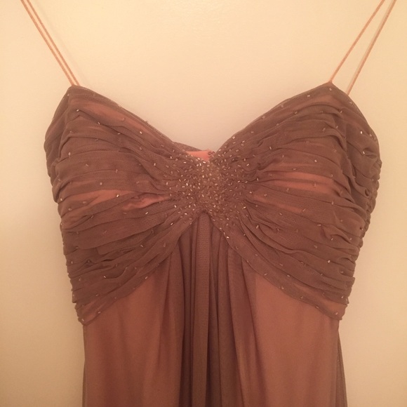 Beaded dusty rose gown - Picture 3 of 4