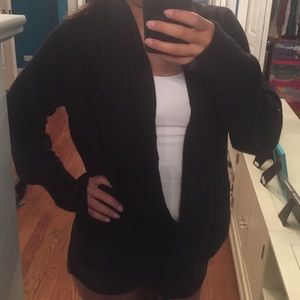 Black drapey comfy sweater/sweatshirt