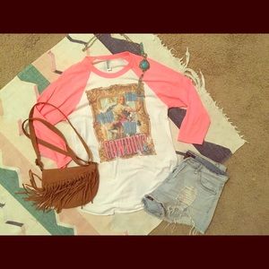Boutique baseball tee