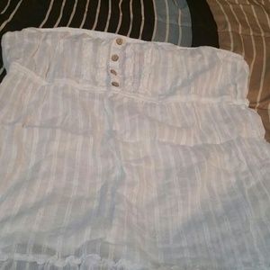 Beautiful tube top white blouse