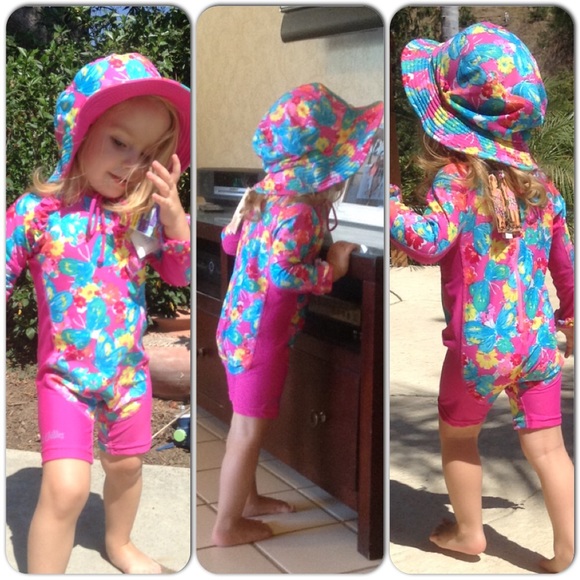 Butterfly Kids UPF Protection One Piece Swimsuit - Picture 4 of 5