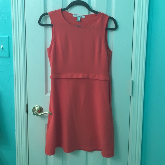 bright coral dress