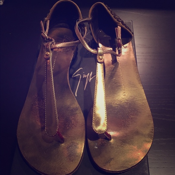 Giuseppe Zanotti metallic brown sandals