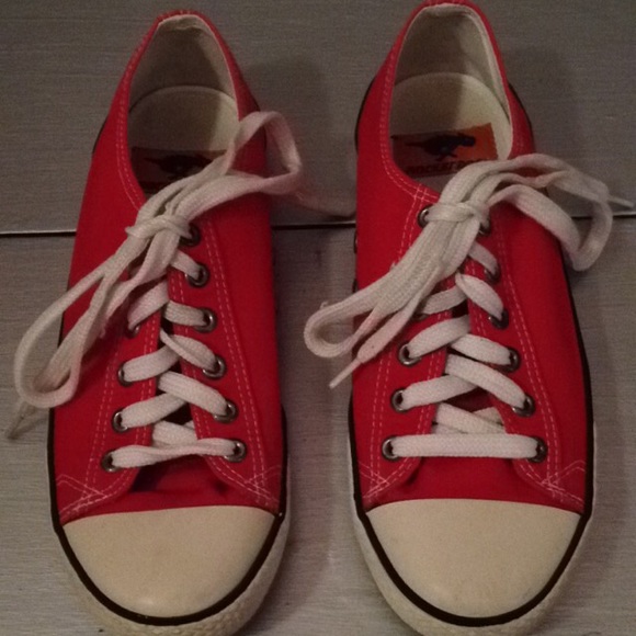 Red size 7 1/2 rocket dog shoes