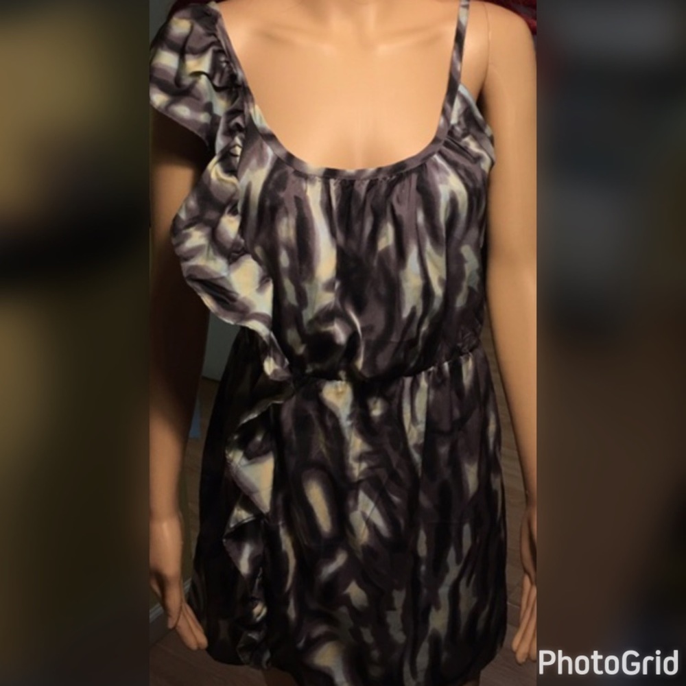 5 FOR $25 ENVY ME PRINTED ONE SLEEVE DRESS MD