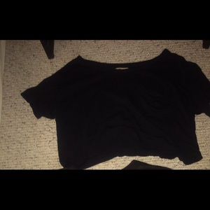 Black Crop Top T-Shirt