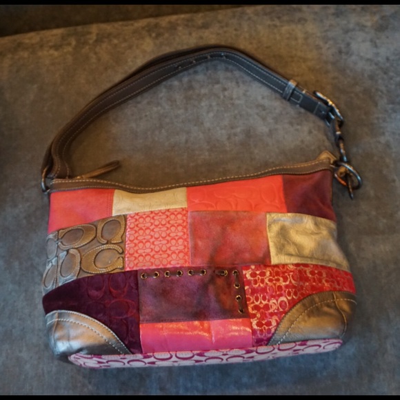 Genuine Leather Patch Coach Bag