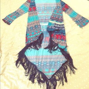 🍃Beautiful Tribal patterned kimono shawl duster