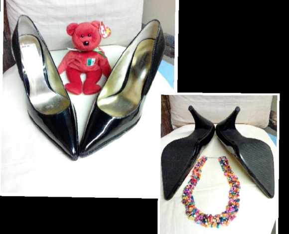 ♡HP♡Vera Wang "Black Patent Heels.( HP♡Dec/16 - Picture 3 of 4