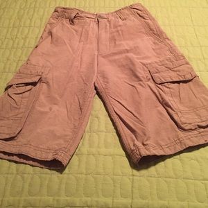 Boys khaki cargo shorts