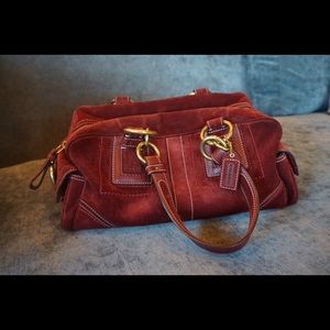 Genuine Suede Coach Bag