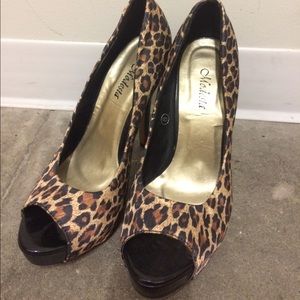 Modesta leopard print heels