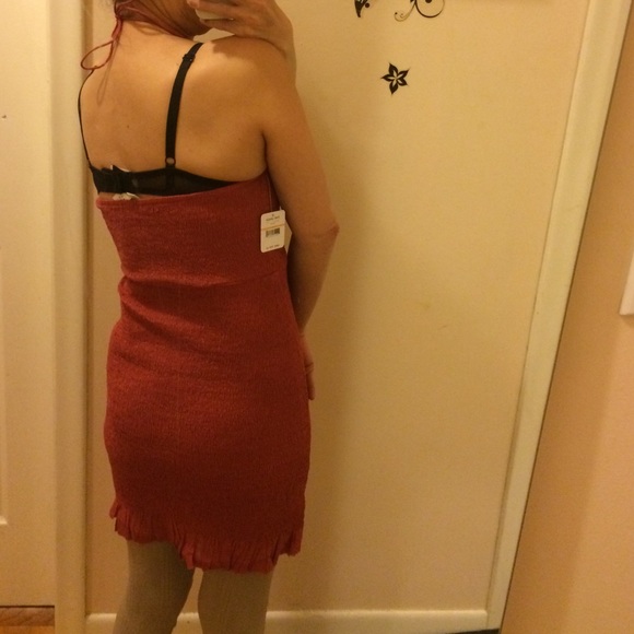 Free people BNWT rust orange dress halter style - Picture 2 of 4