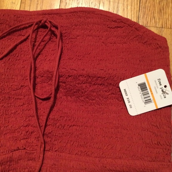 Free people BNWT rust orange dress halter style - Picture 4 of 4