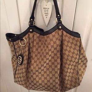 Gucci (authentic ) Sukey GG brown large tote