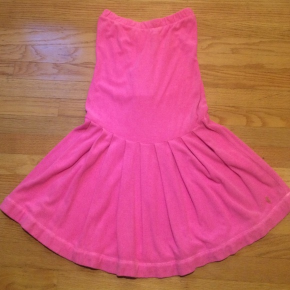 Juicy couture baby pink strapless dress