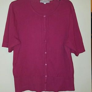 Short sleeve button up cardigan