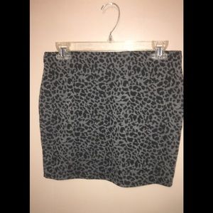 Black Cheetah Pencil skirt